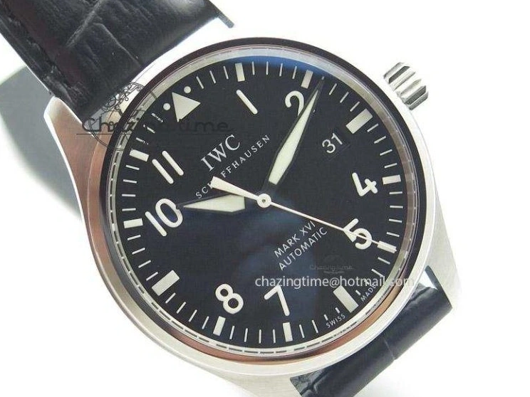 MIROTIME 1221 Mark XVI 1:1 Best Edition MK Maker SS Black Dial A2892 On Black Leather Strap Chic 7371